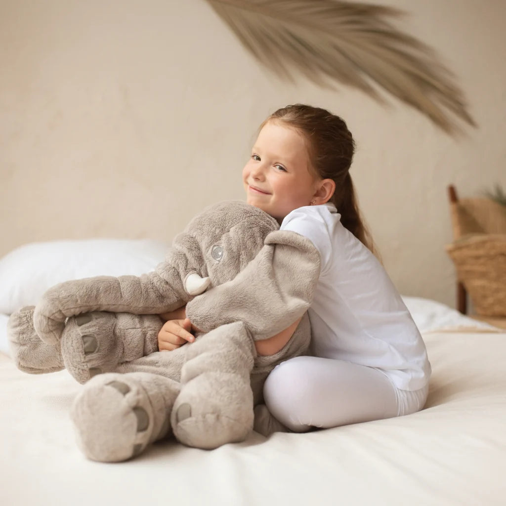 Elephant Plush Pillow Soft Cuddly Lightweight Comfort