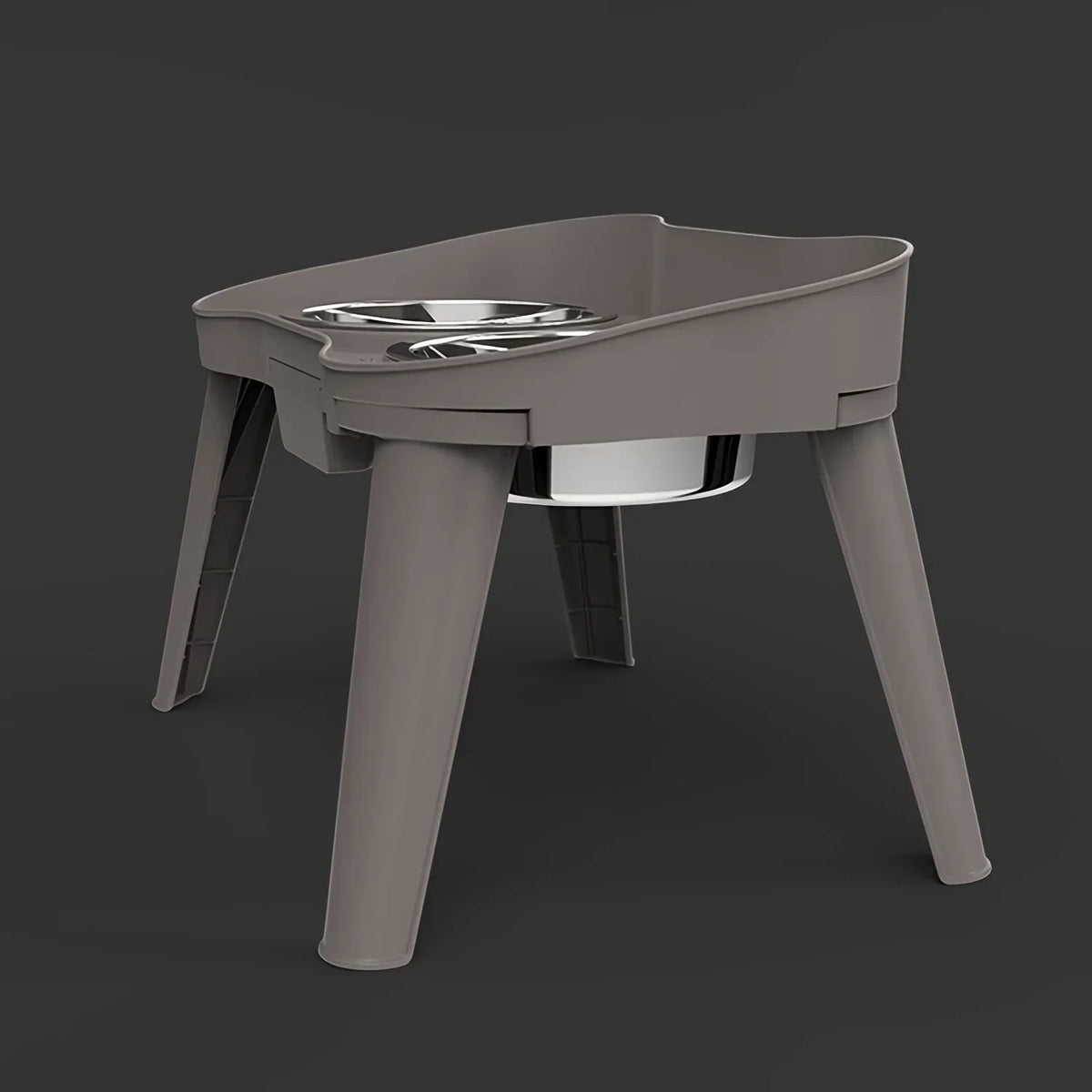 Elevated Dog Bowl Adjustable Height Dual-Bowl Design