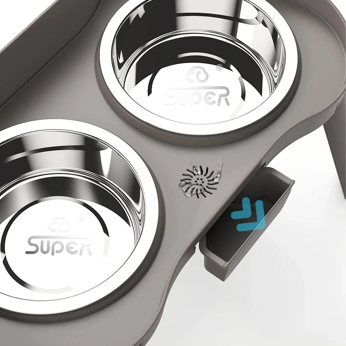 Elevated Dog Bowl Adjustable Height Dual-Bowl Design