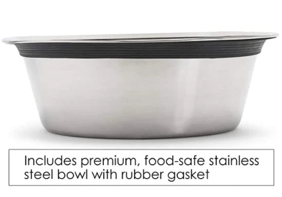 Elevated Dog Bowl Stand Steel Non-Slip With Stainless Steel Bowl