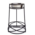 Elevated Dog Bowl Stand Wrought Iron Stainless Steel Bowl
