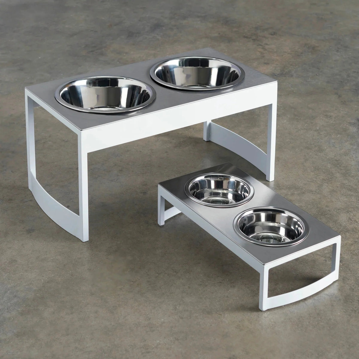 Elevated Dog Feeder Stainless Steel Bowls Non-Slip Stand