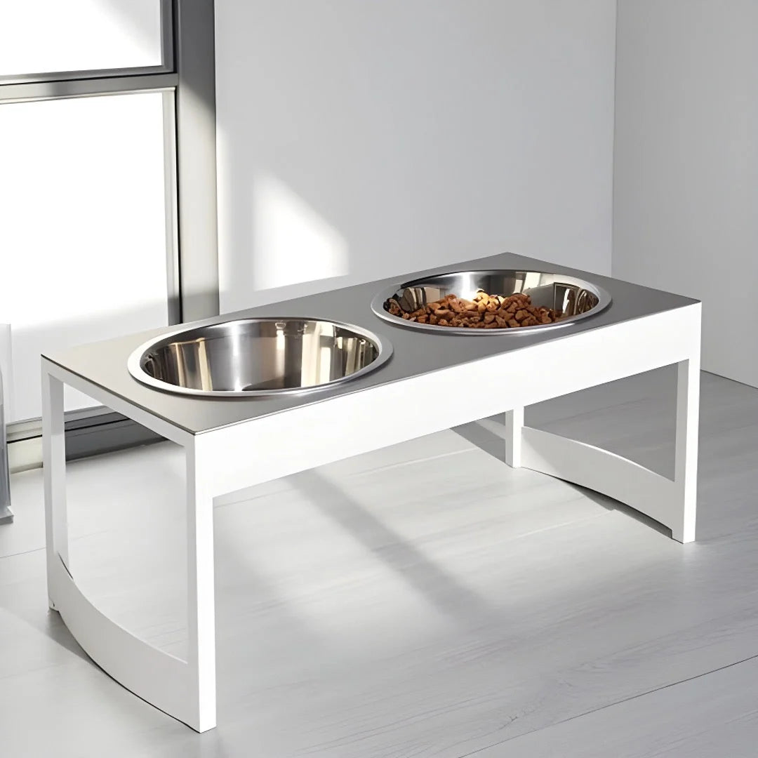 Elevated Dog Feeder Stainless Steel Bowls Non-Slip Stand