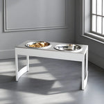 Elevated Dog Feeder Stainless Steel Bowls Non-Slip Stand
