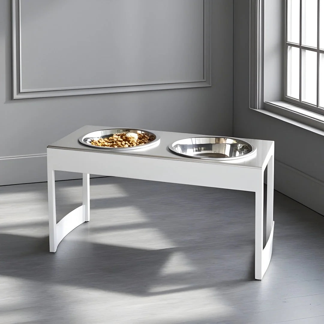 Elevated Dog Feeder Stainless Steel Bowls Non-Slip Stand