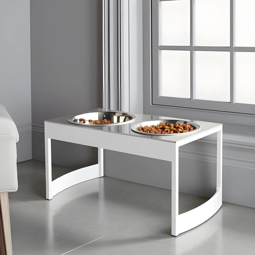 Elevated Dog Feeder Stainless Steel Bowls Non-Slip Stand