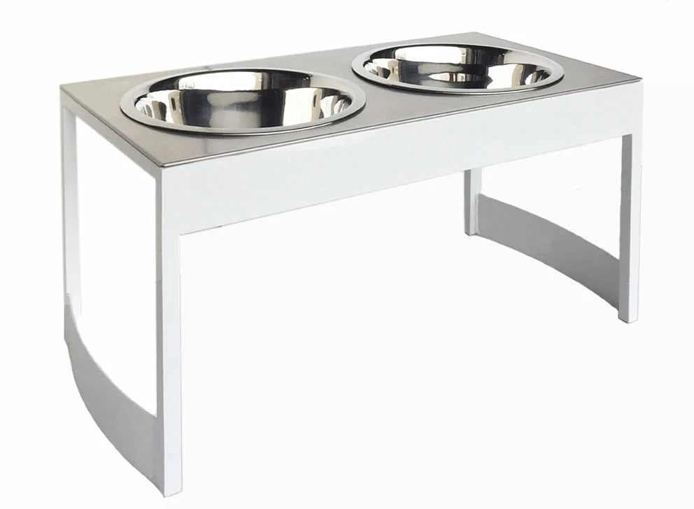 Elevated Dog Feeder Stainless Steel Bowls Non-Slip Stand