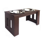 Elevated Dog Feeder Weather-Resistant Double Stainless Steel Bowls
