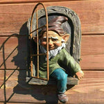 Elf Garden Statue Resin Tree Window Decor