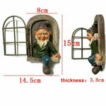 Elf Garden Statue Resin Tree Window Decor