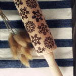 Embossed Rolling Pin Solid Maple Holiday Patterns 7.5-Inch Pattern Area