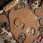 Embossed Rolling Pin Solid Maple Holiday Patterns 7.5-Inch Pattern Area