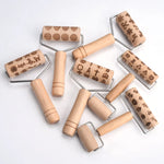 Embossing Rolling Pin Wooden Engraved Holiday Patterns