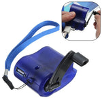 Emergency Charger Hand-Crank USB Charging Built-In LED Light