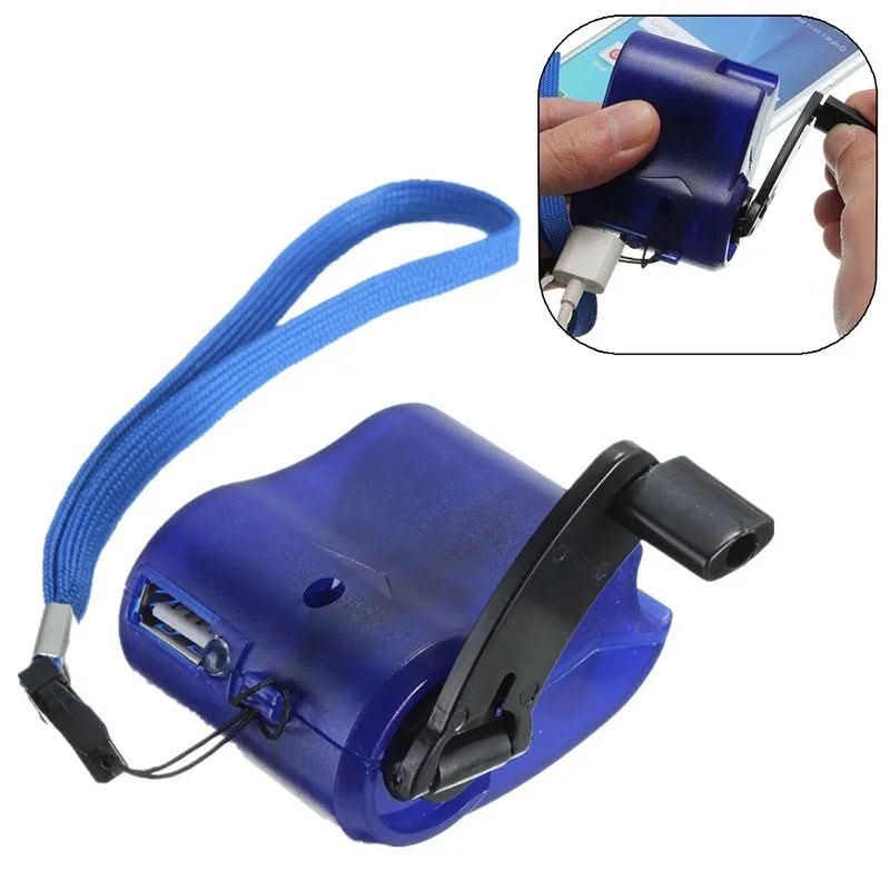 Emergency Charger Hand-Crank USB Charging Built-In LED Light