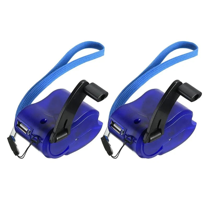 Emergency Charger Hand-Crank USB Charging Built-In LED Light