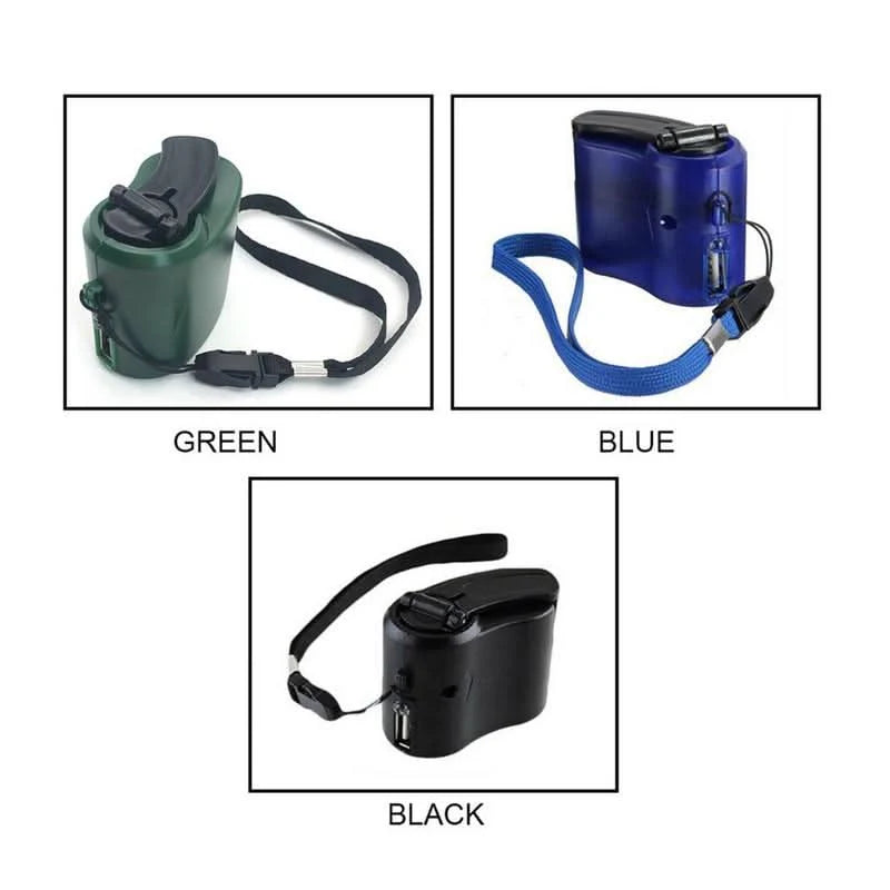 Emergency Charger Hand-Crank USB Charging Built-In LED Light