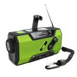 Emergency Radio 4000mAh USB Solar Hand-Crank Flashlight & SOS