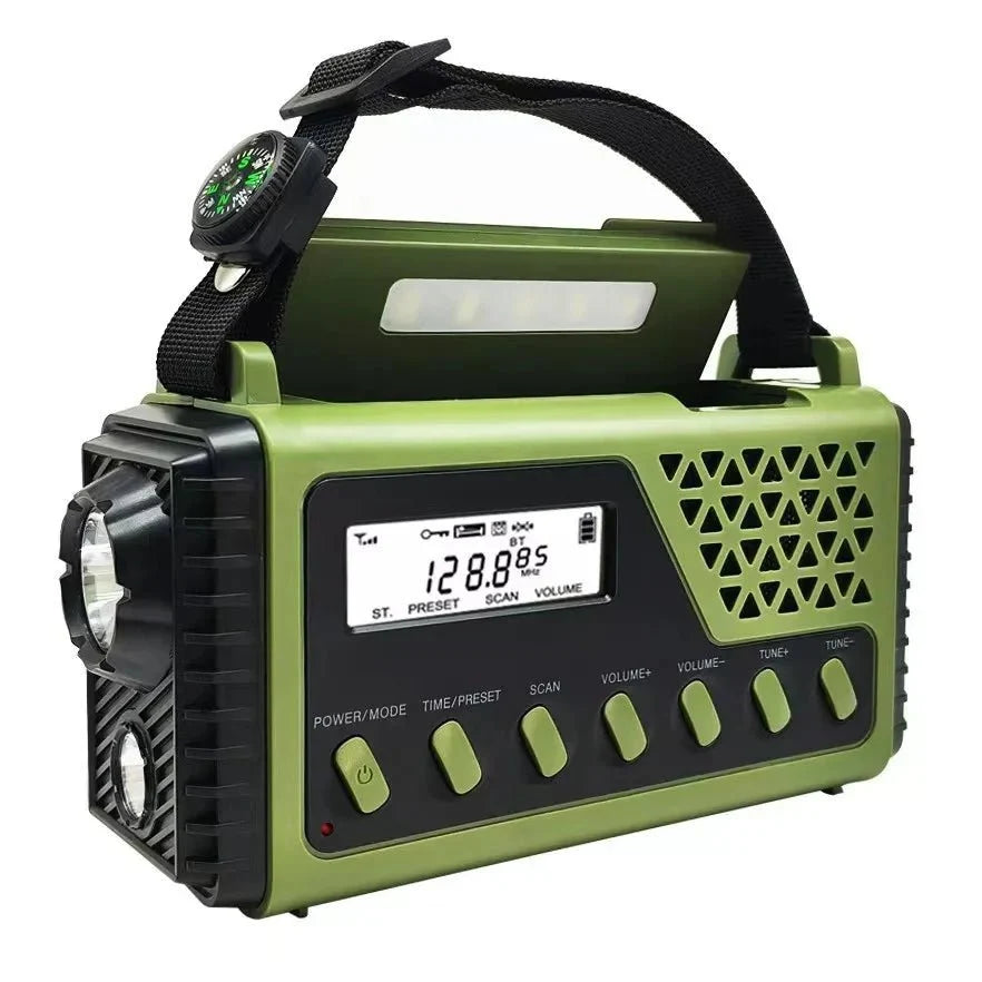 Emergency Radio Hand Crank & Solar Charging 10,000mAh Power Bank