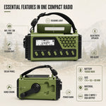 Emergency Radio Hand Crank & Solar Charging 10,000mAh Power Bank