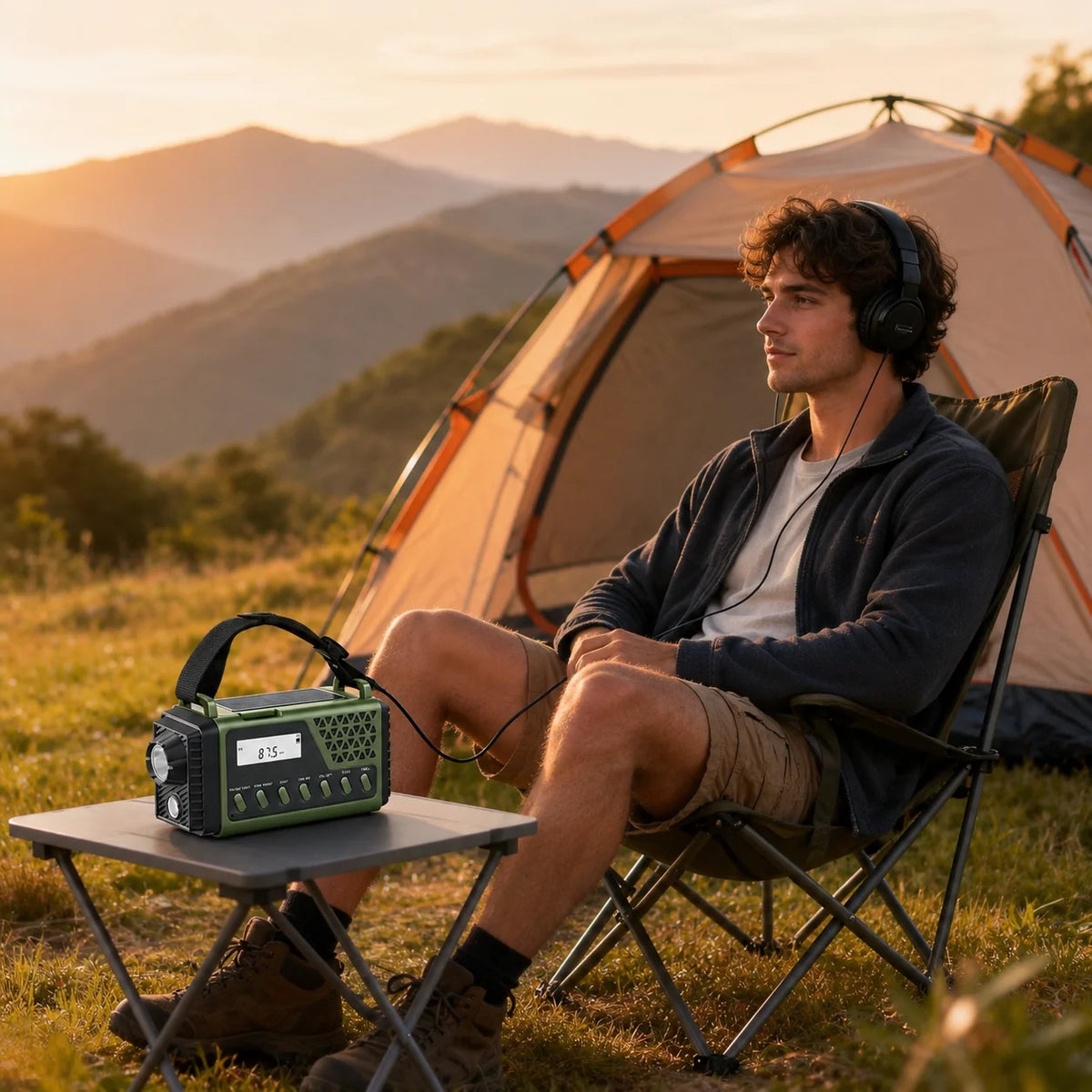 Emergency Radio Hand Crank & Solar Charging 10000mAh Battery Bluetooth Speaker