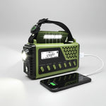 Emergency Radio Hand Crank & Solar Charging 10000mAh Battery Bluetooth Speaker