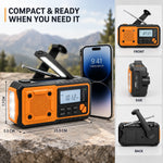 Emergency Radio Hand Crank & Solar Charging Built-In Flashlight