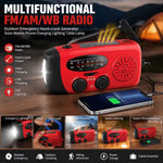 Emergency Radio Solar & Hand Crank Charging NOAA Weather Receiver