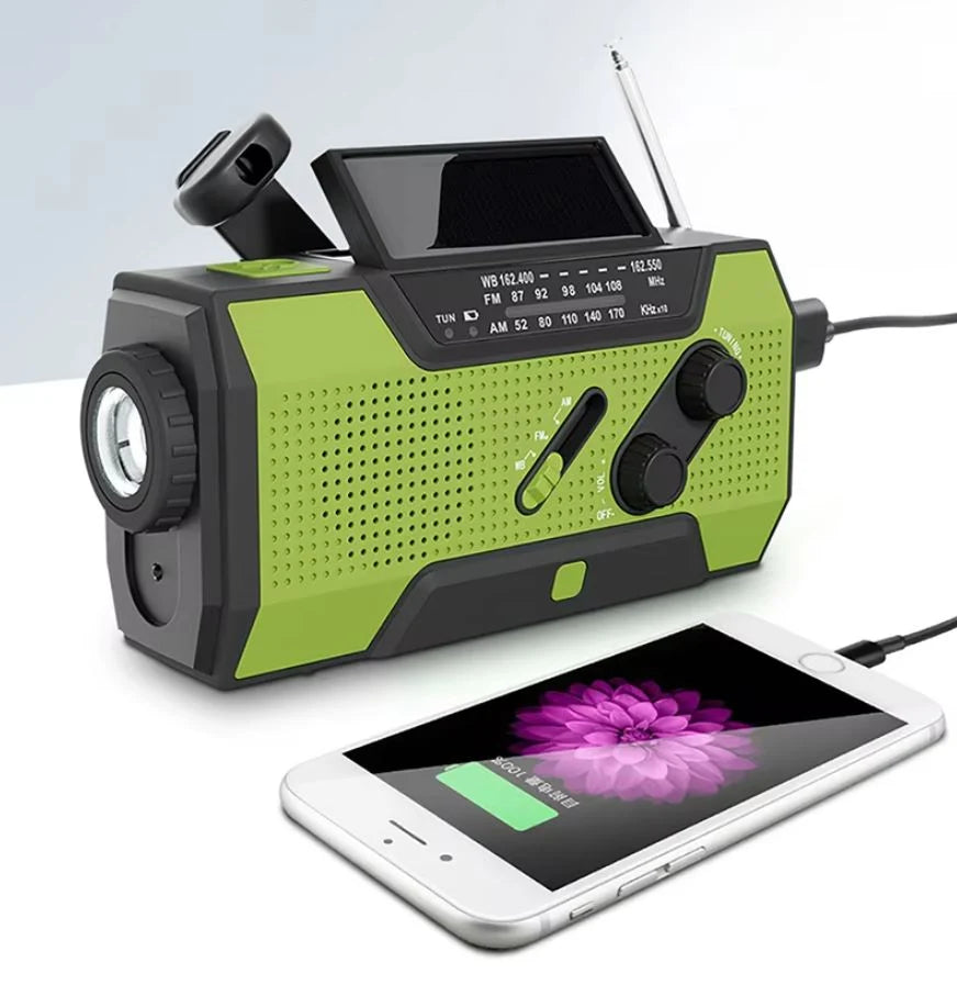 Emergency Weather Radio Hand Crank & Solar 4000mAh