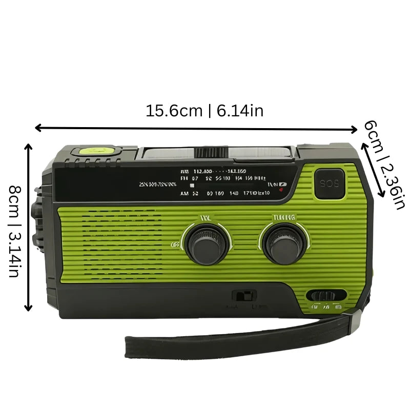 Emergency Weather Radio Hand Crank & Solar 4000mAh