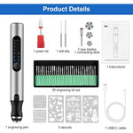 Engraving Pen Cordless USB Rechargeable 37-Piece Bit Set
