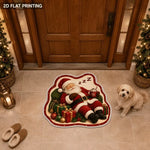 Entrance Mat Santa-Shaped Non-Slip Easy Clean