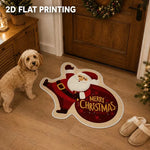 Entrance Mat Santa-Shaped Non-Slip Easy Clean