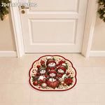 Entrance Mat Santa-Shaped Non-Slip Easy Clean
