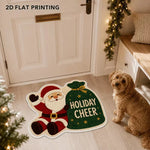 Entrance Mat Santa-Shaped Non-Slip Easy Clean