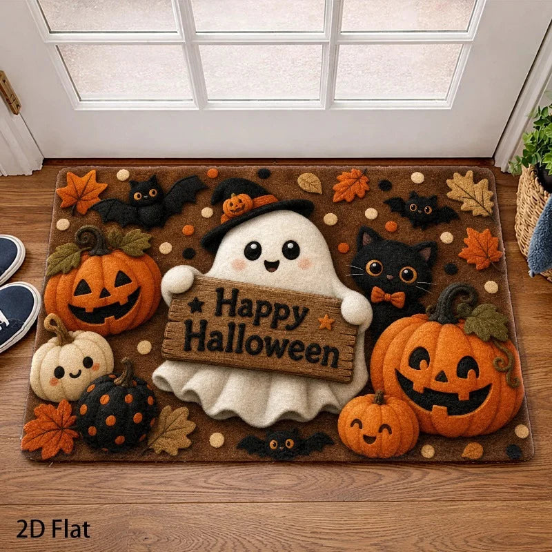 Entry Mat Christmas Gingerbread Design Non-Slip Weather-Resistant