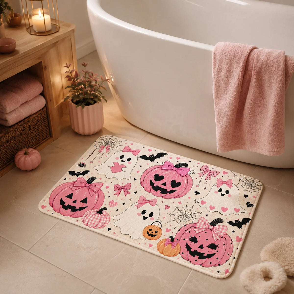 Entry Mat Christmas Gingerbread Design Non-Slip Weather-Resistant