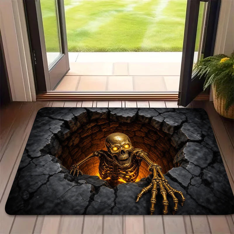 Entry Mat Christmas Gingerbread Design Non-Slip Weather-Resistant