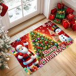Entry Mat Christmas Gingerbread Design Non-Slip Weather-Resistant
