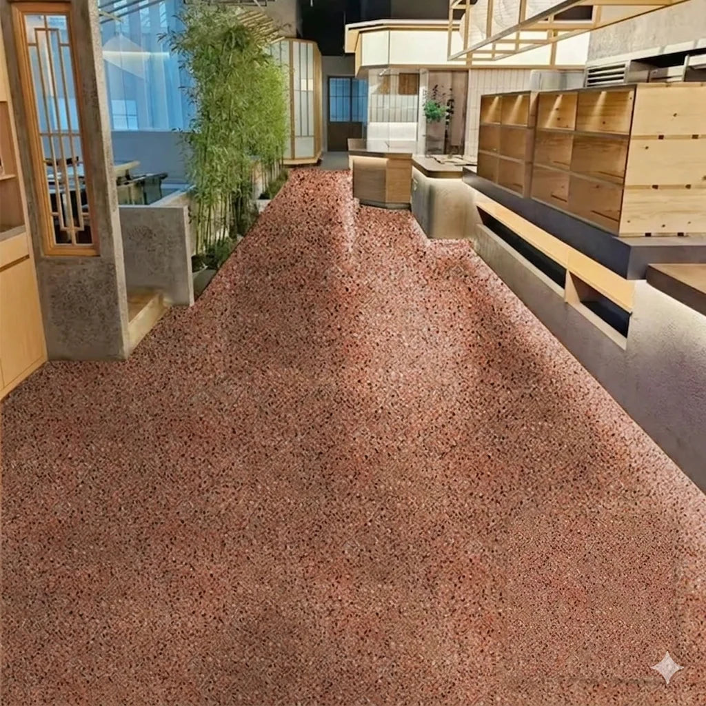 Epoxy Floor Coating High-Gloss Marble Effect Waterproof