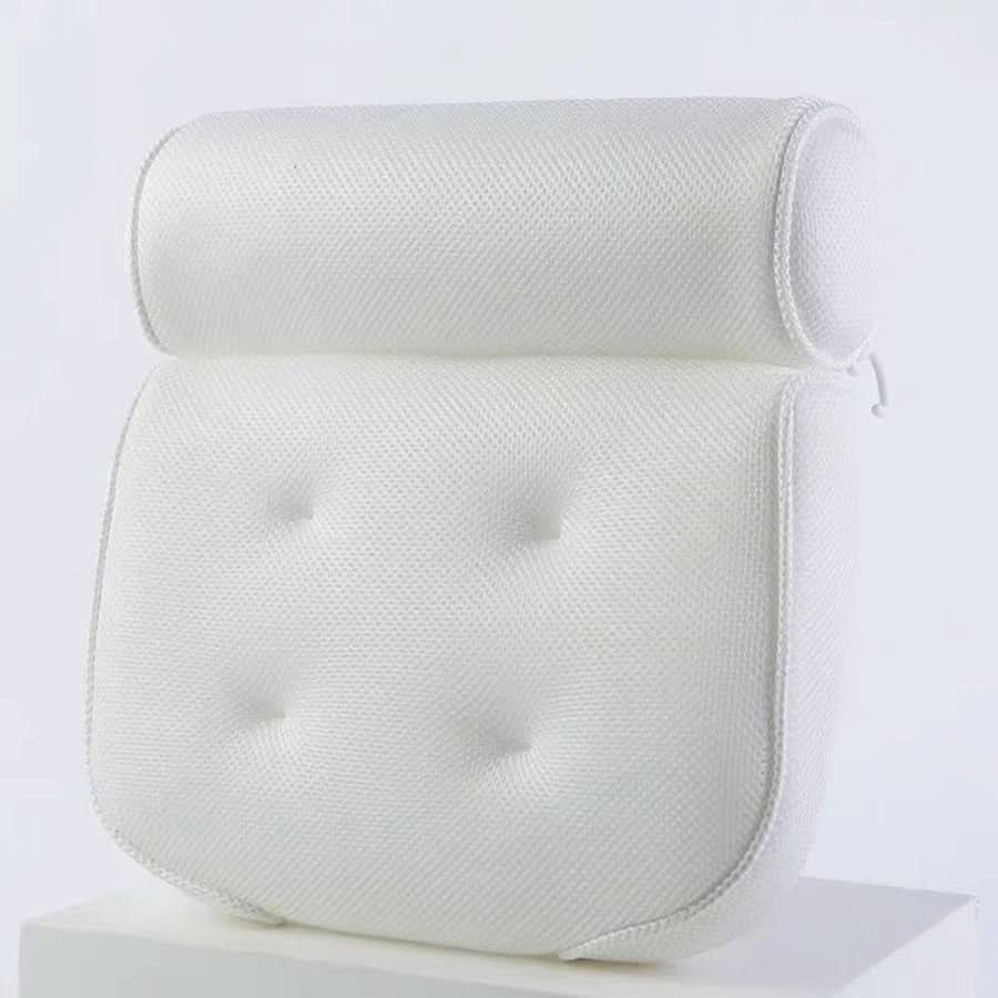 Ergonomic 4D Air Mesh Non-Slip Bath Pillow for Support