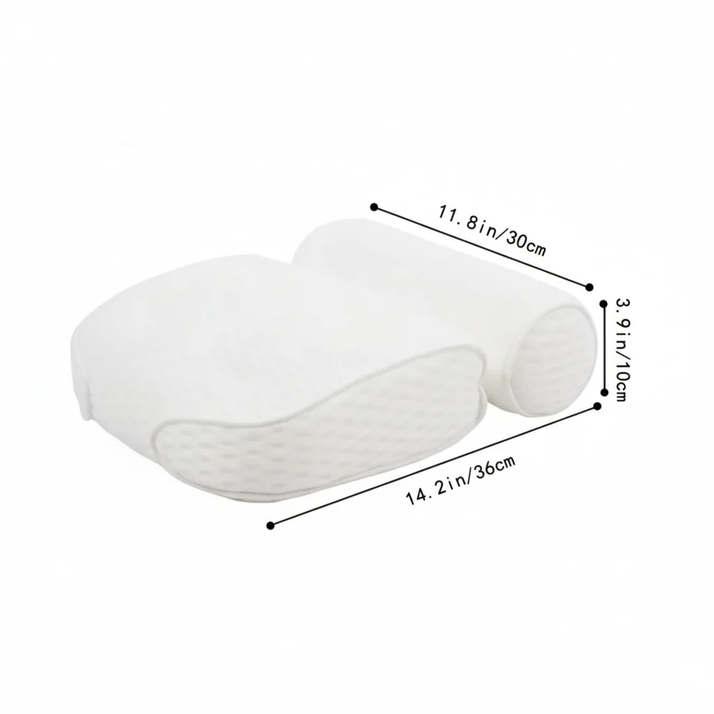 Ergonomic 4D Air Mesh Non-Slip Bath Pillow for Support