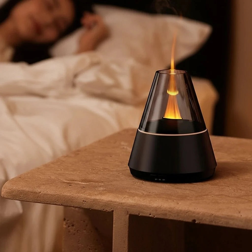 Essential Oil Diffuser Crystal Stone Quiet Operation LED Lighting