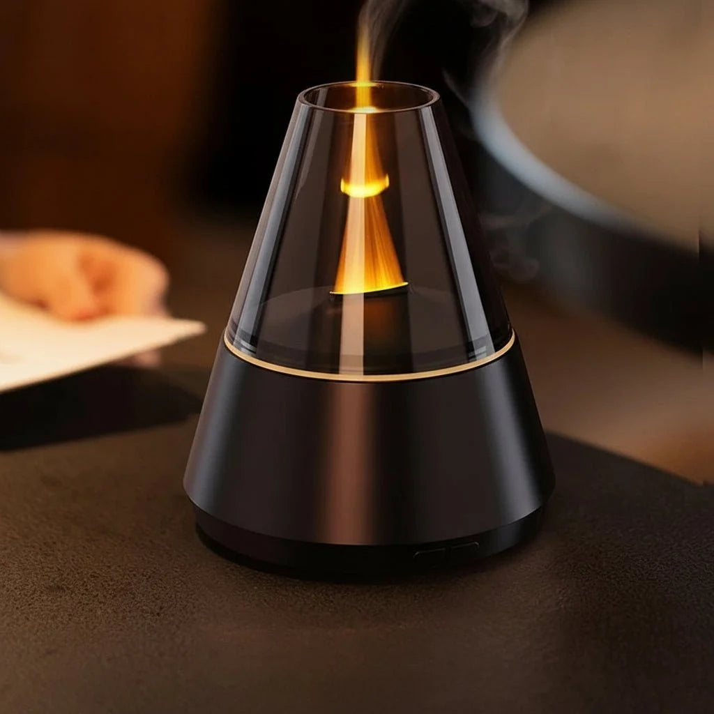 Essential Oil Diffuser Crystal Stone Quiet Operation LED Lighting
