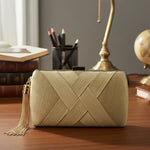 Evening Clutch Bag Satin Finish Removable Shoulder Strap