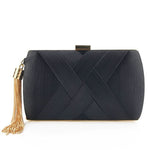 Evening Clutch Bag Satin Finish Removable Shoulder Strap