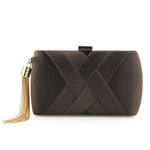 Evening Clutch Bag Satin Finish Removable Shoulder Strap
