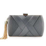 Evening Clutch Bag Satin Finish Removable Shoulder Strap