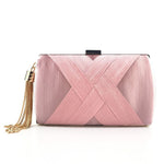 Evening Clutch Bag Satin Finish Removable Shoulder Strap