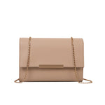 Evening Clutch Synthetic Leather Removable Chain Strap Gold-Tone Clasp